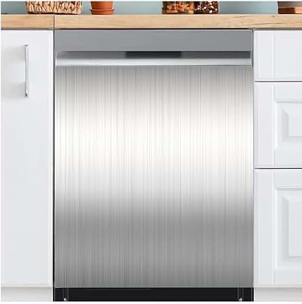 Silver Brushed Stainless Steel Magnet Cover for Dishwasher and Refrigerator