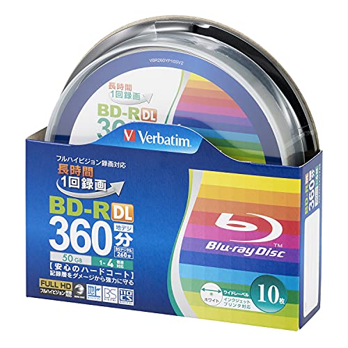 10 Bluray Disc 50 GB BD-R DL Dual Layer Blu-ray Inkjet Printable