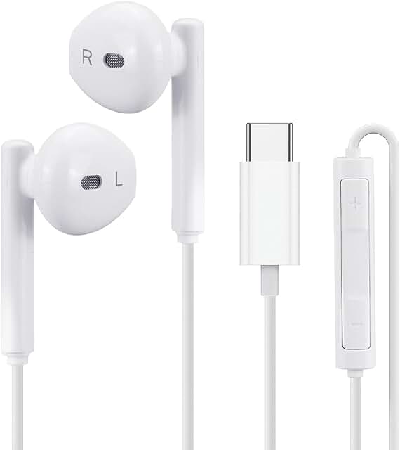 USB-C Wired Earbuds with Microphone and In-Ear Design