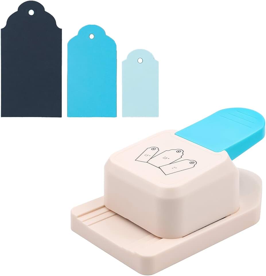 3-in-1 Round Tag Punch for DIY Crafts and Scrapbooking