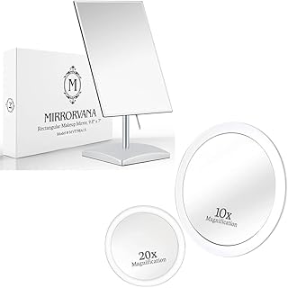 Magnifying Makeup Mirror Set with Suction Cups and Stand