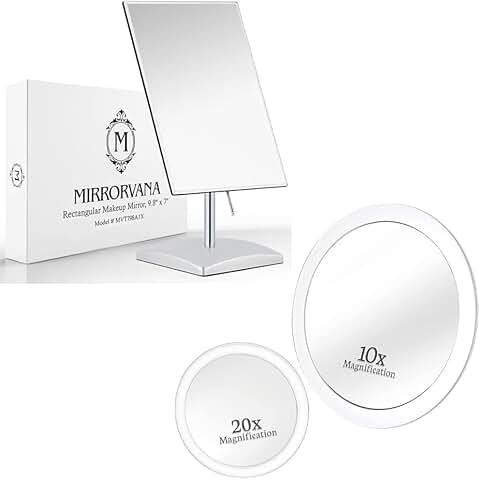 Magnifying Makeup Mirror Set with Suction Cups and Stand