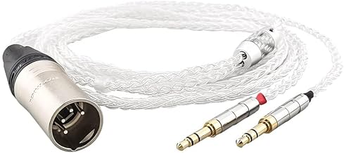 4-Pin XLR Balanced Male Cable, 1.2m, Silver Headphone Cable