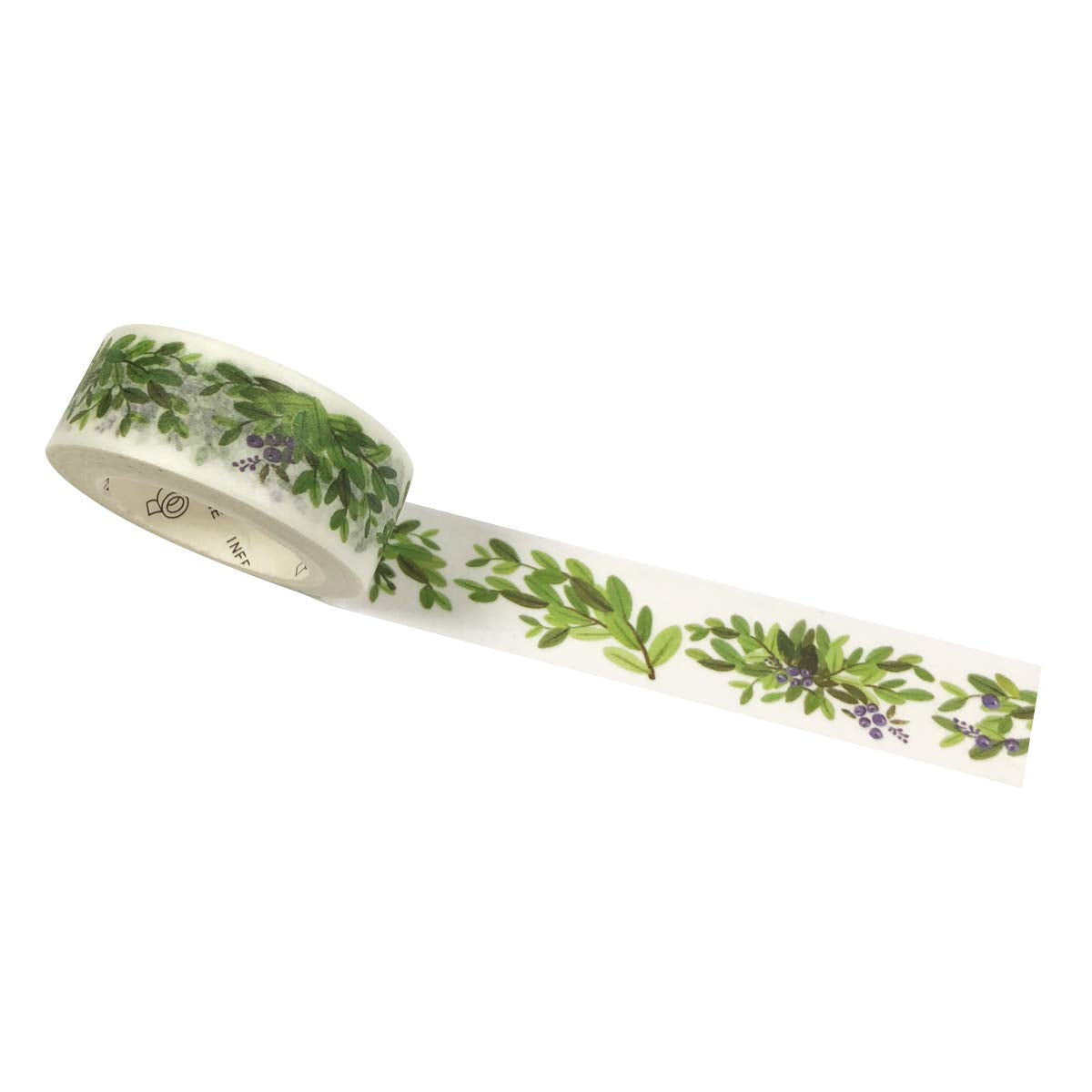 Evergreen Flowers and Greens Washi Tape 15mm x 7m