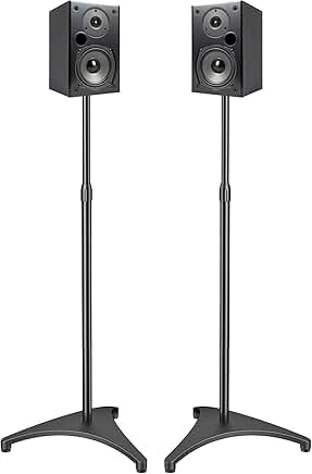 Adjustable Speaker Stands for Small Speakers, Pair