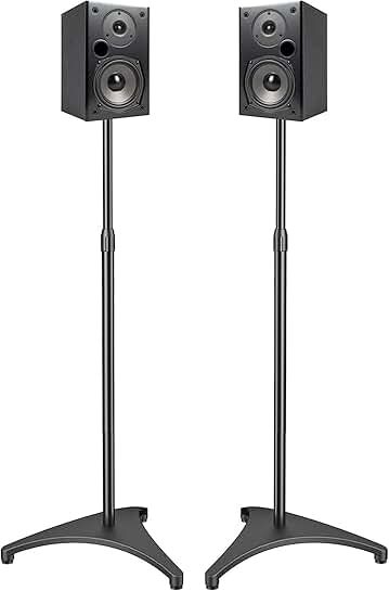 Adjustable Speaker Stands for Small Speakers, Pair