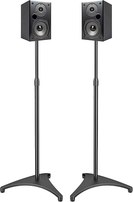 Adjustable Speaker Stands for Small Speakers, Pair