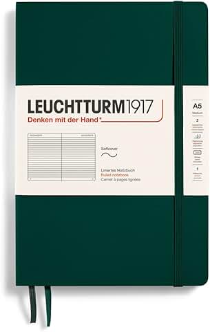 Medium A5 Softcover Notebook with Numbered Pages