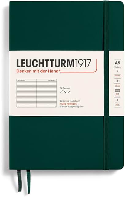 Medium A5 Softcover Notebook with Numbered Pages