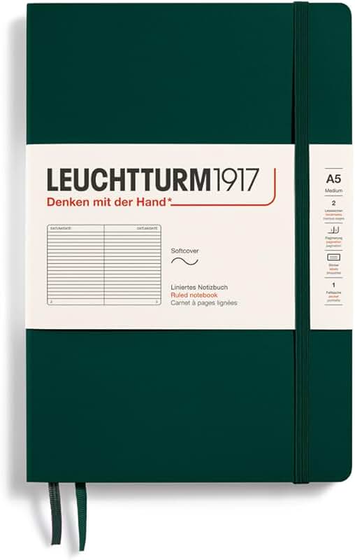 Medium A5 Softcover Notebook with Numbered Pages