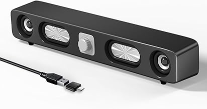 Wired USB Computer Sound Bar with 6W Stereo Sound