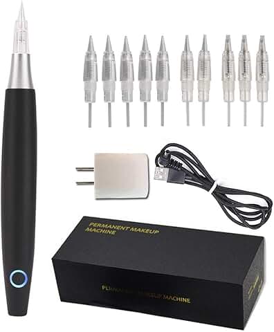 Wireless permanent eyebrow makeup pen with 10 needles