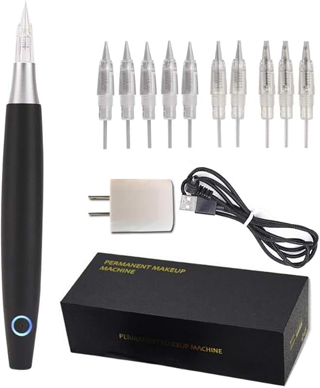 Wireless permanent eyebrow makeup pen with 10 needles