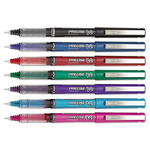 Set of 7 Colored Fine-Point Liquid Ink Pens