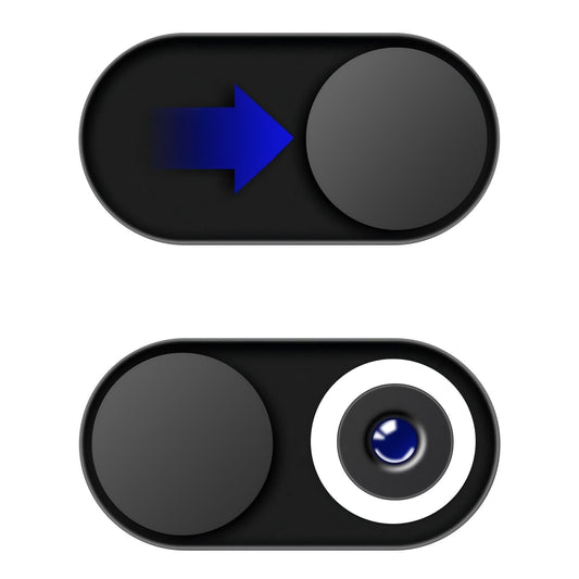 Two-Pack Black Metal Webcam Covers for Privacy