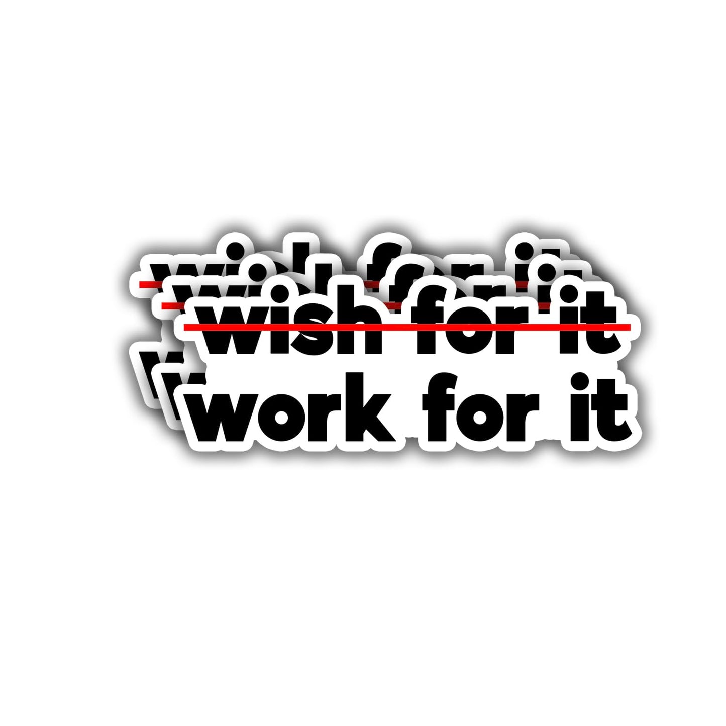 Set of three motivational and funny vinyl decals