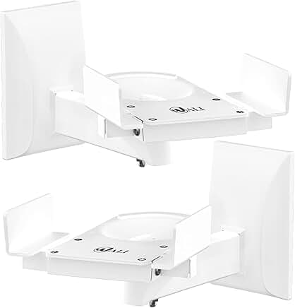 Pair of White Wall Mounts for Large Speakers