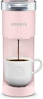 Small Dusty Rose Single Serve Coffee Maker with Cord Storage
