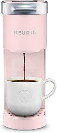 Small Dusty Rose Single Serve Coffee Maker with Cord Storage