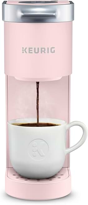 Small Dusty Rose Single Serve Coffee Maker with Cord Storage