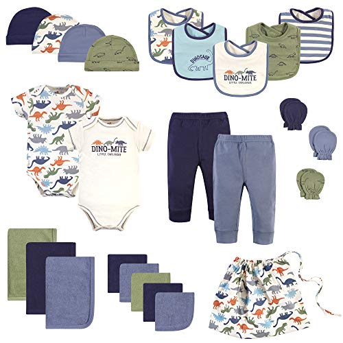 Uni  Baby  Cotton Layette Set and Giftset, Bold Dinosaurs, 0-6 Months