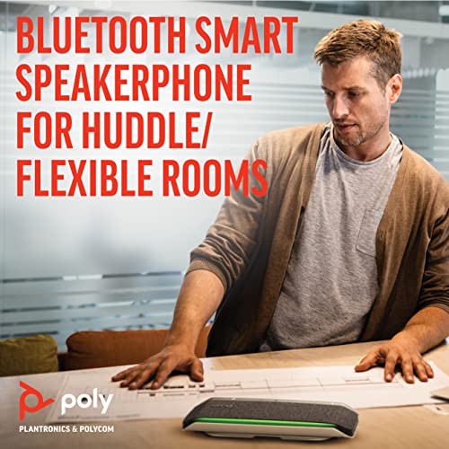 '- Sync 40 Smart -Speakerphone (Plantronics) - Flexible Work Spaces - Connect to PC/Mac via Combined USB-A/USB-C -Cable and Smartphones via -Bluetooth - Works with Teams (), Zoom & more