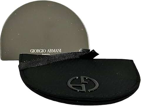 Small Black Curved Makeup Mirror for Travel