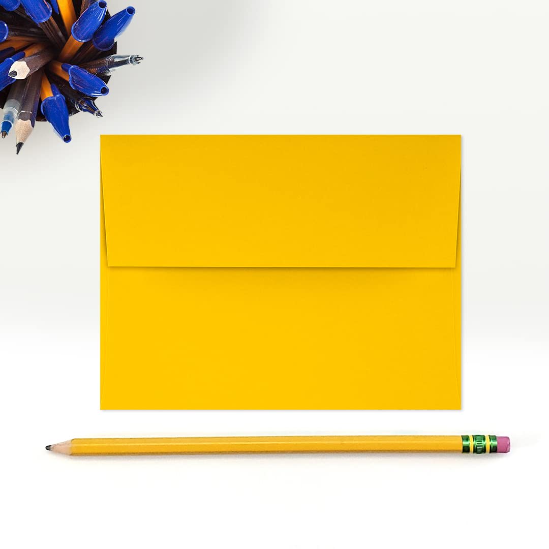 Yellow A2 Invitation Envelopes, 250 Pack