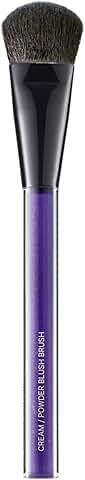 Cream and powder blush brush for natural, diffused finish
