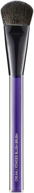 Cream and powder blush brush for natural, diffused finish