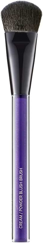 Cream and powder blush brush for natural, diffused finish
