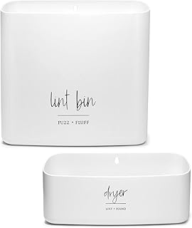 Magnetic Laundry Lint Bin Set for Storage and Organization