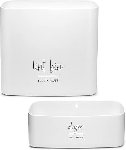 Magnetic Laundry Lint Bin Set for Storage and Organization