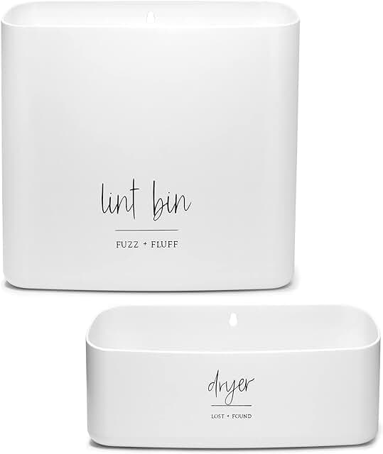 Magnetic Laundry Lint Bin Set for Storage and Organization