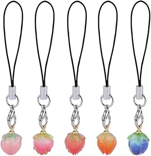 4/5/6 Pcs Cute Phone Charm Wrist Strap Set