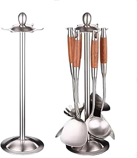 7-Piece Stainless Steel Kitchen Utensil Set with Wooden Handles