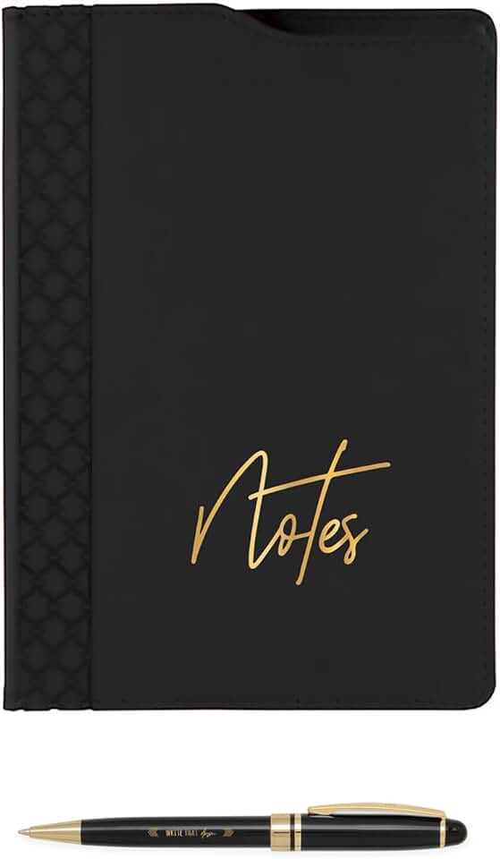 Black Notes Padfolio and Pen Set