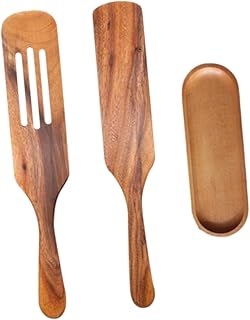 Long Wooden Spatula for Cooking and Baking
