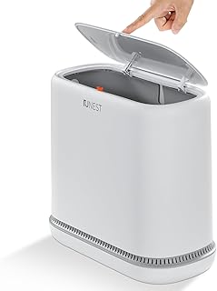 Slim 3.3 Gallon Bathroom Trash Can with Lid