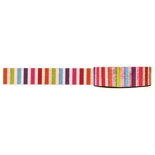 Colorful Rainbow Short Stripe Washi Tape