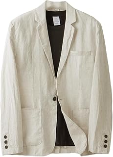 Men's Linen Casual One-Button Lightweight Blazer