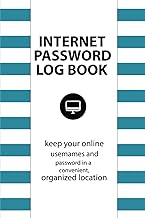 Personal Internet Password Organizer with Alphabetical Tabs