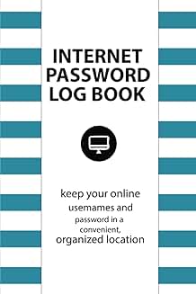 Personal Internet Password Organizer with Alphabetical Tabs