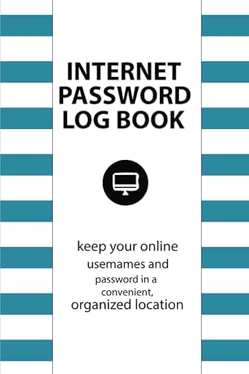 Personal Internet Password Organizer with Alphabetical Tabs