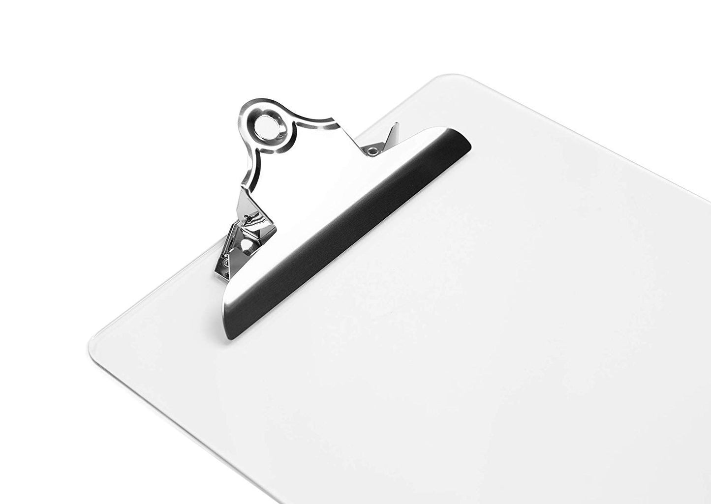 Set of 6 Clear Plastic Clipboards, 12.5 x 9 Inches