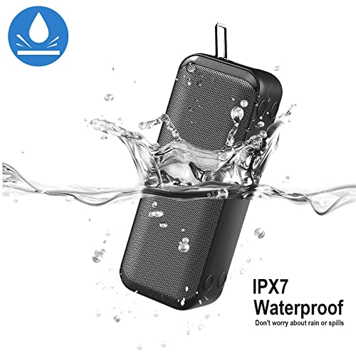 Bluetooth Speaker, Portable Bluetooth Speakers Wireless, IPX7 Waterproof Shower Speaker, 10W Loud Stereo Sound, 12H Playtime TWS Dual Pairing for Home Outdoors