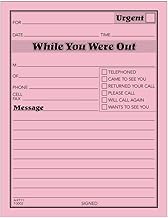 Pink one-sided note pads, 4.25 x 5.5 inches, 50 sheets