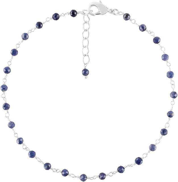 Dainty Boho Gemstone Anklet for Women