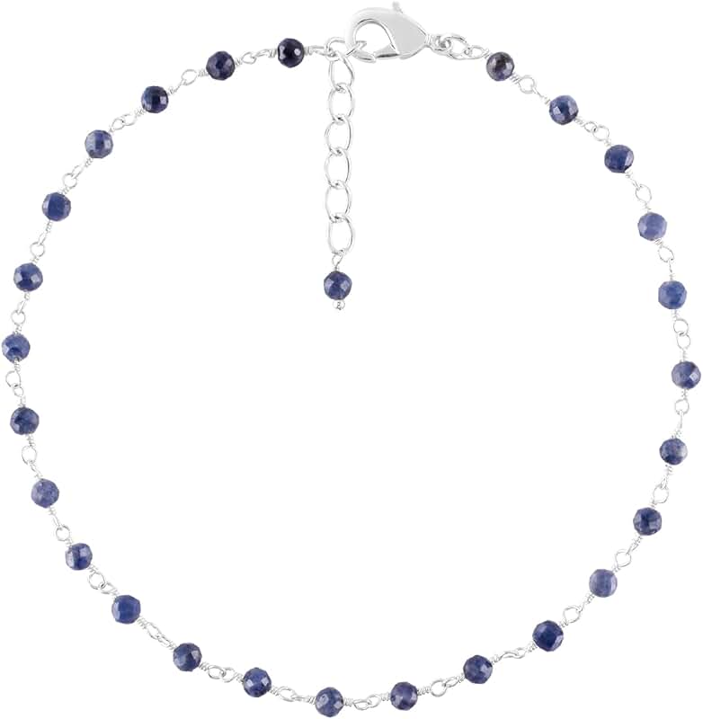 Dainty Boho Gemstone Anklet for Women