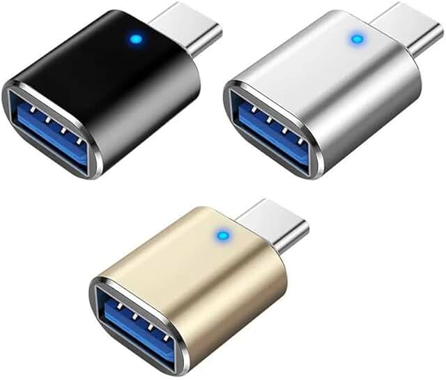 USB C to USB Adapter 3-Pack